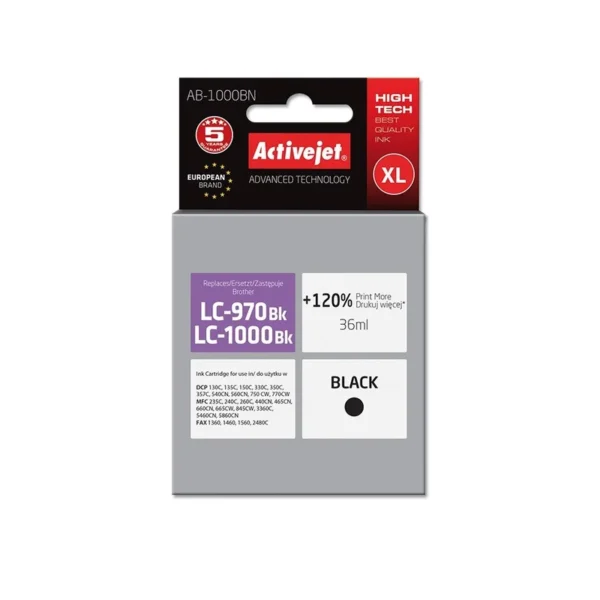 Activejet AB-1000BN ink (replacement for Brother LC1000/LC970Bk; Supreme; 35 ml; black)