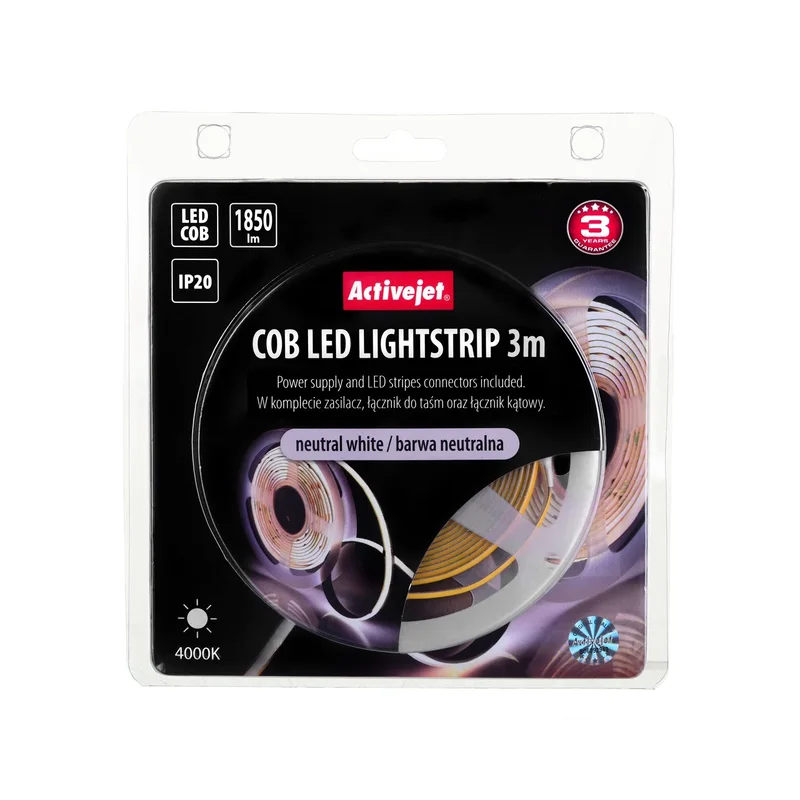 Activejet AJE-COB 3m neut strip light Universal strip light Indoor