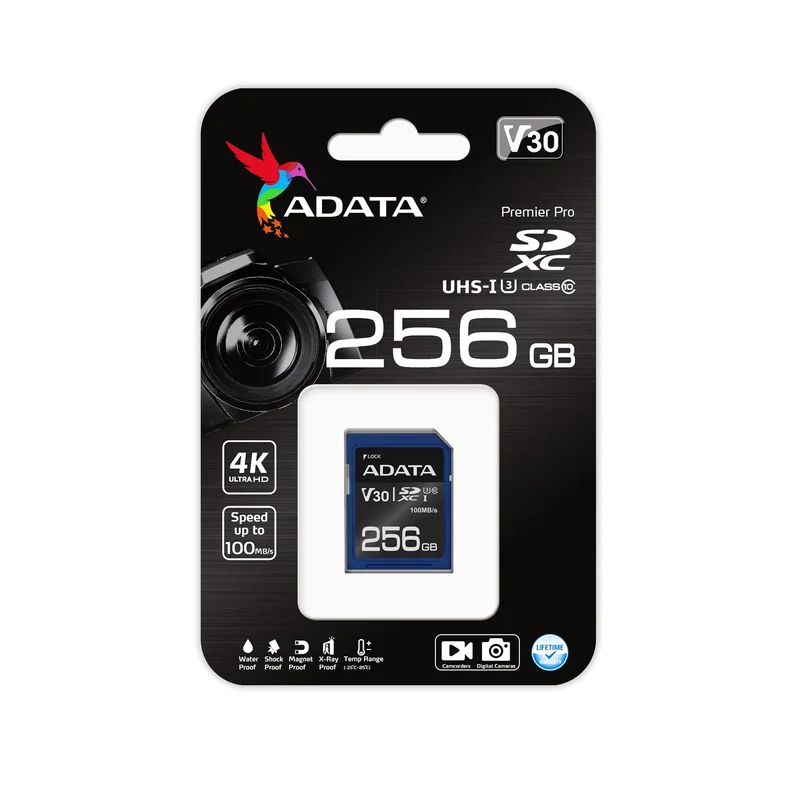 ADATA ASDX256GUI3V30S-R memory card 256 GB SDXC UHS-I Class 10