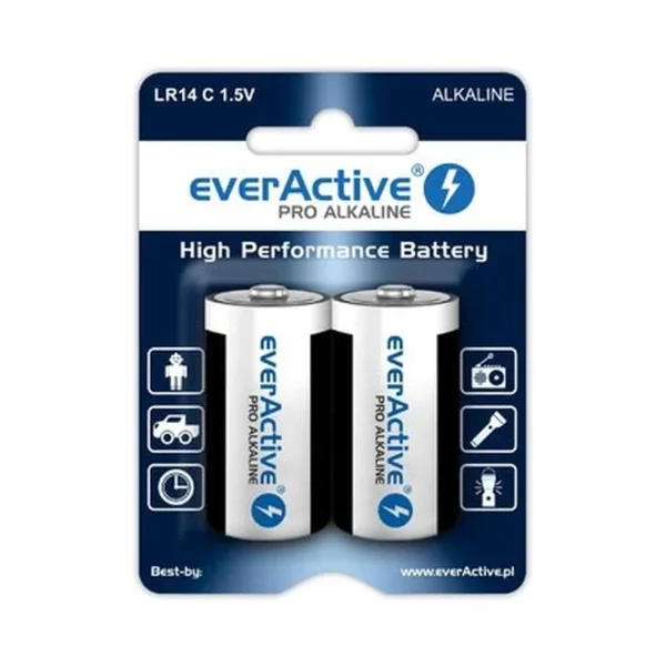 Alkaline batteries everActive Pro Alkaline LR14 C - blister card - 2 pieces