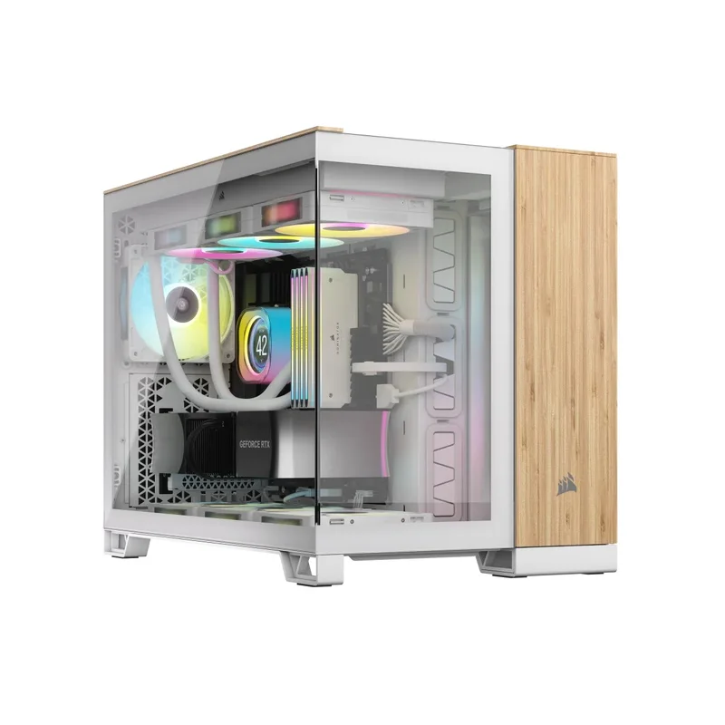 Corsair CC-9011288-WW computer case Midi Tower Bamboo, White