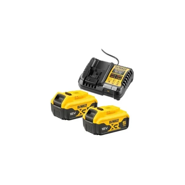 DeWalt DCB1104P2-QW Set charger DCB1104 + 2 batteries DCB184 18 V 5 Ah