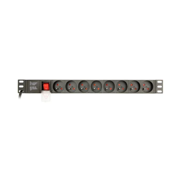 EnerGenie EG-PDU-014-F Rack Power Distribution Unit (8 FR sockets, 1U, 16A, Schuko plug, 3m, black color)