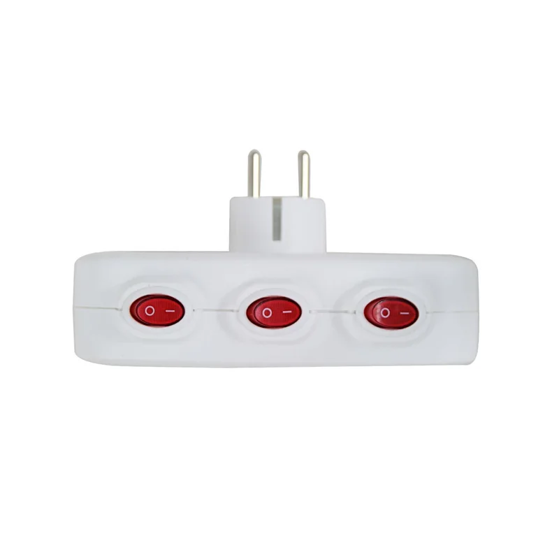 Esperanza ELK307W Electrical Splitter 3 sockets switch White