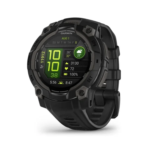 Garmin Instinct 3 AMOLED 3.05 cm (1.2") 45 mm Digital 390 x 390 pixels Touchscreen Black GPS (satellite)