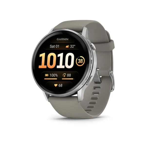 Garmin Venu 4 3.56 cm (1.4") AMOLED 45 mm Digital 454 x 454 pixels Touchscreen Silver Wi-Fi GPS (satellite)