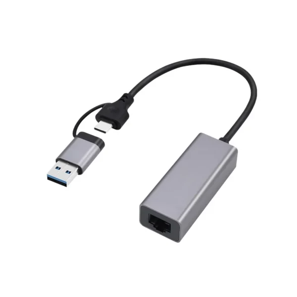 Gembird A-USB3AC-LAN-01 USB 3.1 + type-C Gigabit network adapter, space grey