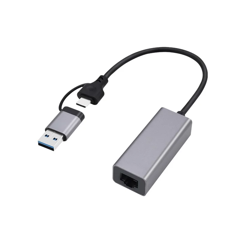 Gembird A-USB3AC-LAN-01 USB 3.1 + type-C Gigabit network adapter, space grey