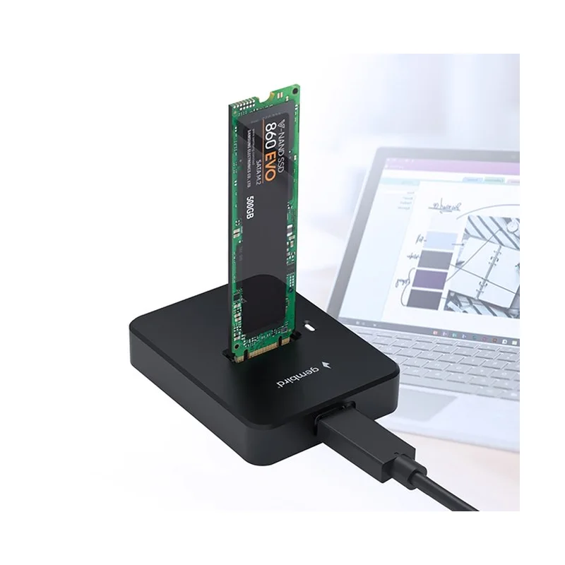 Gembird DD-U3M2 storage drive docking station USB 3.2 Gen 1 (3.1 Gen 1) Type-C Black