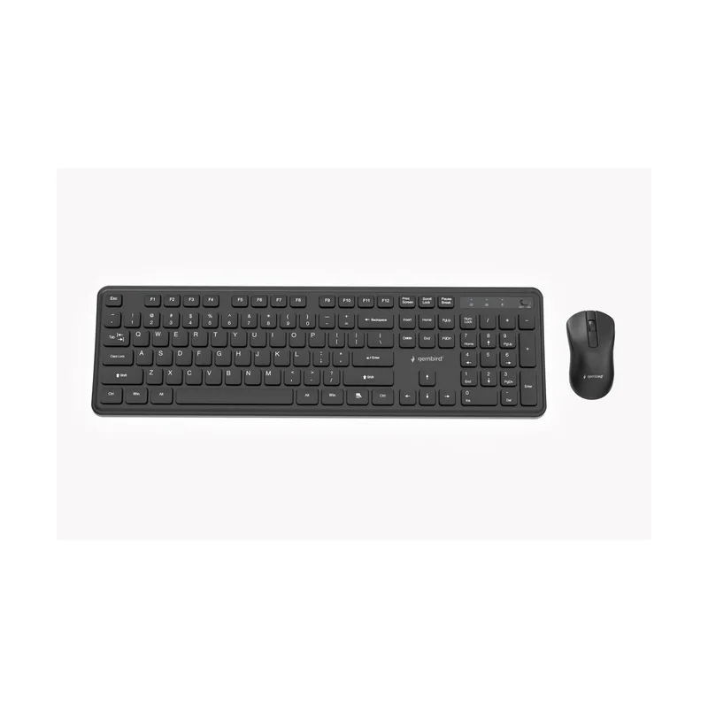 Gembird KBS-WPS-01 Slim Pro Business wireless desktop set, black, US layout