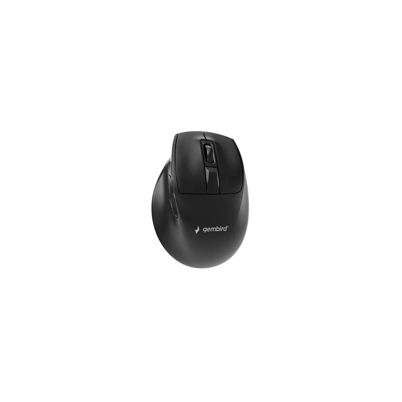 Gembird MUSW3-9B-01 Triple-mode wireless ergonomic mouse (2.4G + BT + USB), 2400 DPI, 9-button, black