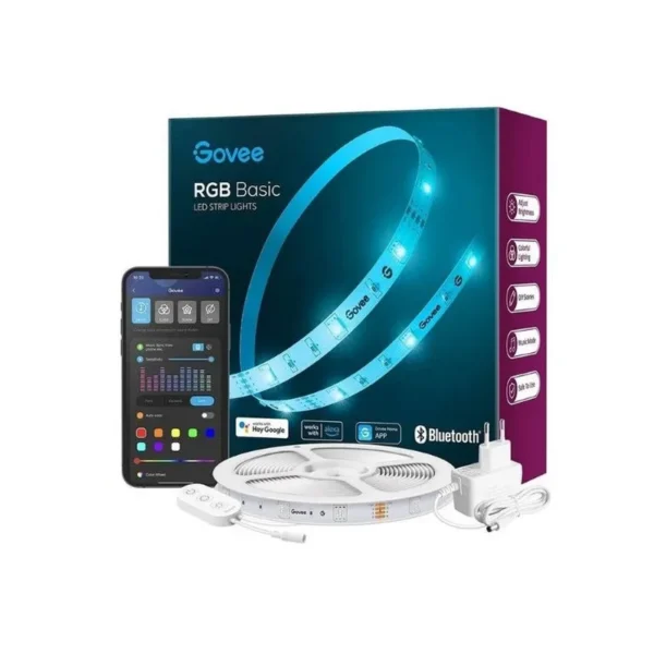 Govee Basic 5m LED Strip, RGB, Wi-Fi H615A3A1