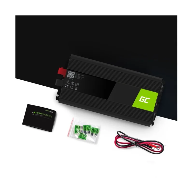 Green Cell INV25 power adapter/inverter Auto 1500 W Black