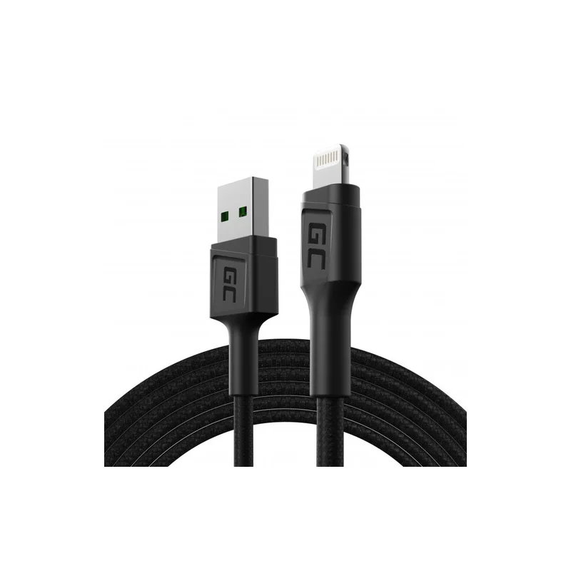 Green Cell KABGC18 lightning cable 2 m Black