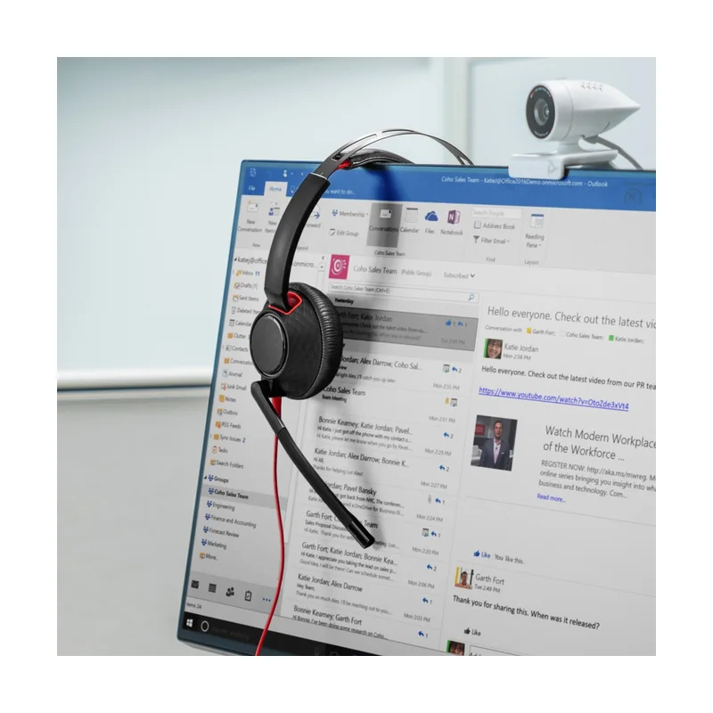 HP Poly Blackwire 5220 Stereo USB-C Headset +3.5mm Plug +USB-C/A Adapter