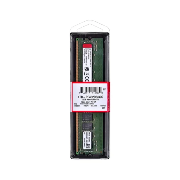 Kingston dedicated memory for Dell 32GB DDR4-3200Mhz Reg ECC x8 Module