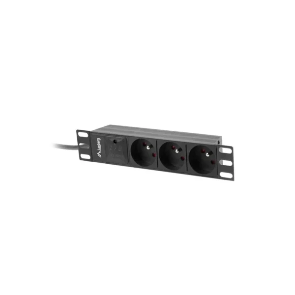 LANBERG 10" RACK POWER STRIP (1U, 16A, 3X 230V PL)