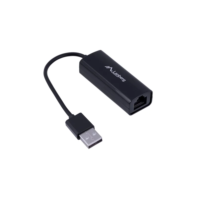 Lanberg NC-0100-01 cable interface/gender adapter USB-A RJ-45 Black