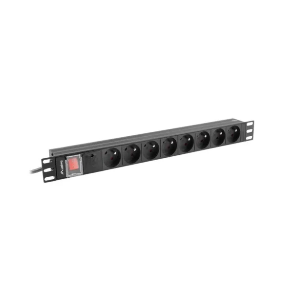LANBERG POWER STRIP PDU RACK 19" (1U, 16A, 7X Shuko, 2m)