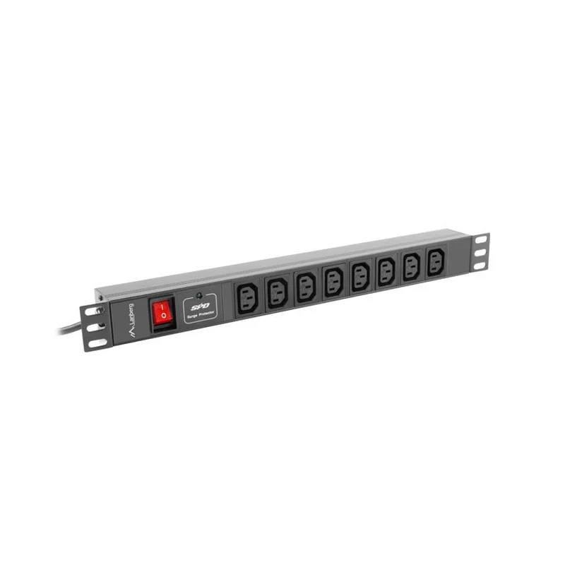 LANBERG POWER STRIP PDU RACK (1U, 16A, 8X IEC C13)