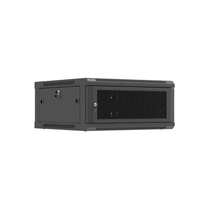 LANBERG WALL-MOUNTED INSTALLATION RACK CABINET 19" 4U 600X600 BLACK, PERFORATED DOOR (FLAT PACK)
