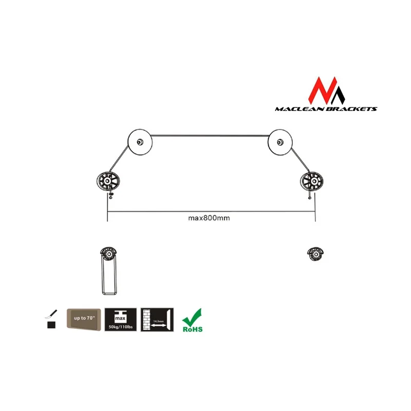 Maclean MC-557 Ultra Slim TV Wall Mount Bracket Holder LED 37-70"