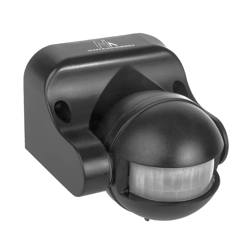 Maclean MCE358 GR Infrared PIR Motion Sensor IP44 Grey Range 12m Max Load 800/1200W Movement Detector