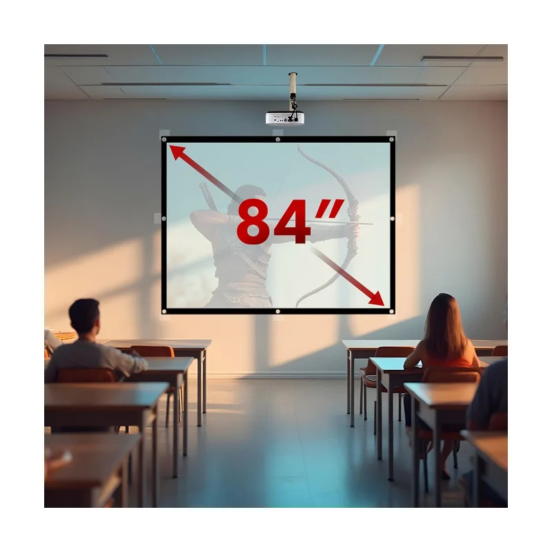 Maclean projection screen, 84", 175x131cm, 25mm 4:3 border, tension hooks, MC-166