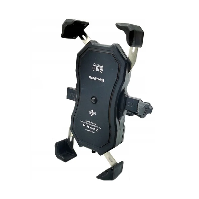 MOTORBIKE PHONE HOLDER FREEDCONN MC1W WITH INDUCTIVE CHARGER + BM2R HEAD TUBE ATTACHMENT