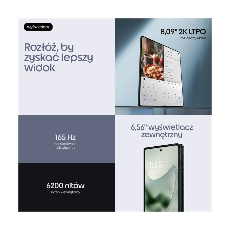 Motorola razr fold 20.6 cm (8.09") Dual SIM Android 16.0 5G USB Type-C 16 GB 512 GB 6000 mAh Black