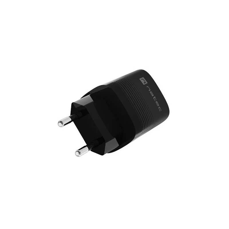 NATEC RIBERA GAN CHARGER 1X USB-A + 1X USB-C 30W BLACK