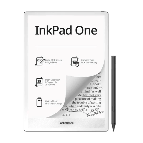 PocketBook InkPad One 1030 10.3" E-ink Mobius 32GB Wi-Fi E-reader – Matte Black