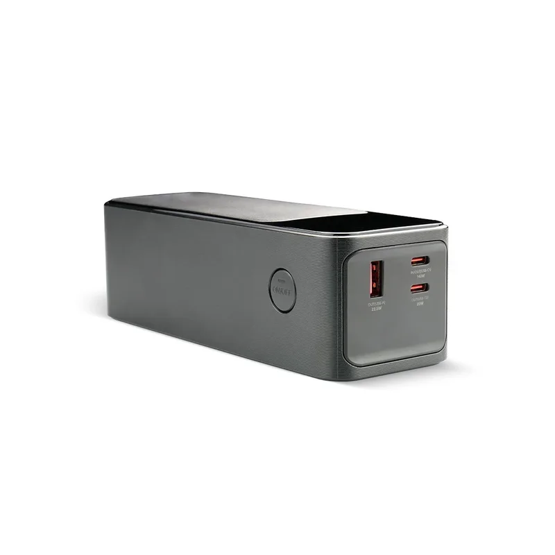 Powerbank 27 000mAh, 1x USB, 2x USB-C, 162,5W, QC4+, flashlight, LCD screen, black