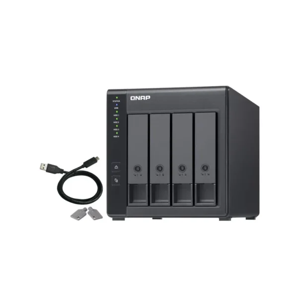 QNAP TR-004 storage drive enclosure HDD/SSD enclosure Black 2.5/3.5"
