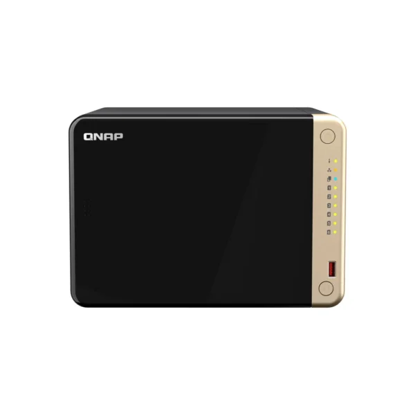 QNAP TS-664 NAS Tower Intel® Celeron® N5095 8 GB DDR4 0 TB QNAP QTS Black, Bronze