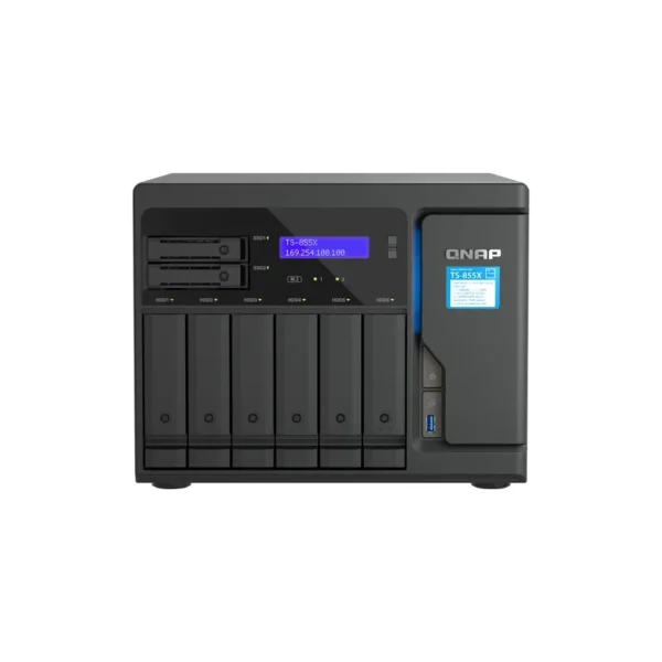 QNAP TS-855X SAN Tower Intel Atom® C5125 8 GB DDR4 0 TB QNAP QTS Black
