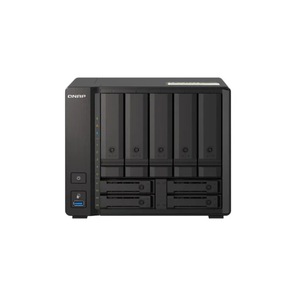 QNAP TS-H973AX NAS Tower Ryzen Embedded V1500B 32 GB DDR4 0 TB QuTS hero Black