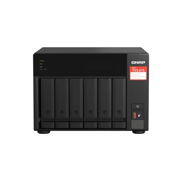 QNAP TVS-675 NAS Tower ZhaoXin KaiXian KX-6000 KX-U6580 8 GB DDR4 0 TB QuTS hero Black