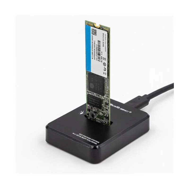 Qoltec 50313 storage drive enclosure SSD enclosure Black M.2