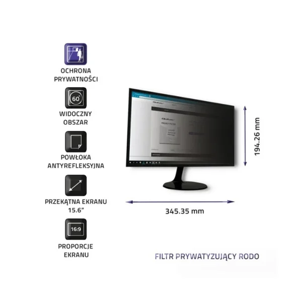 Qoltec 51052 Privacy filter 15.6" | 16:9