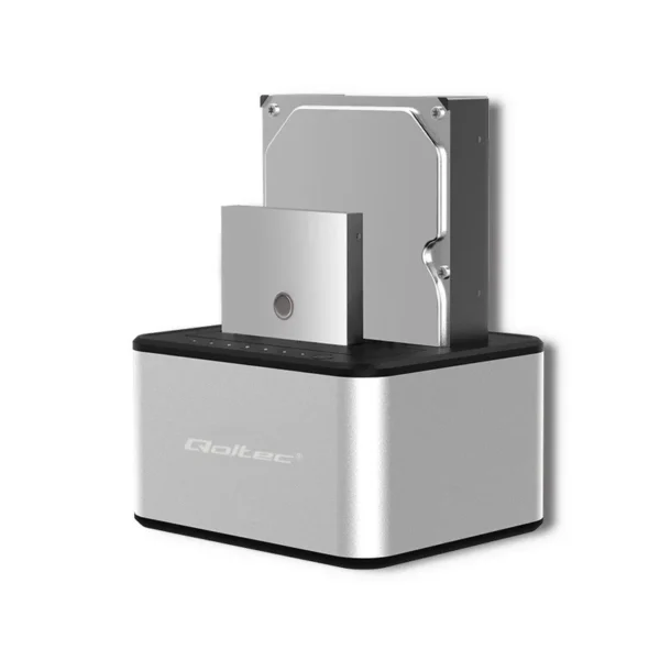 Qoltec 5316 2x HDD / SSD docking station | 2.5 "/3.5" SATA | USB 3.0 | Clonning