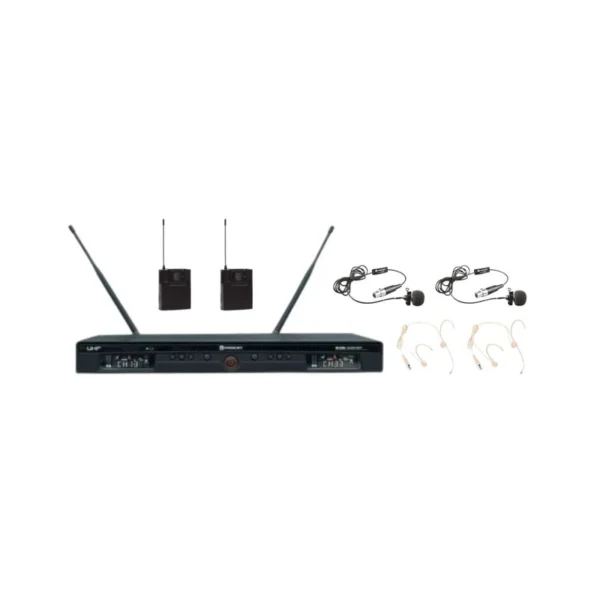 Relacart UR-230D MT (wireless set with bodypack and two headset and two lavalier microphones)