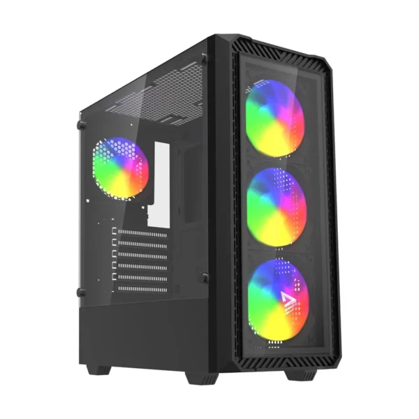 Savio Noctis Glass RGB Cube Black