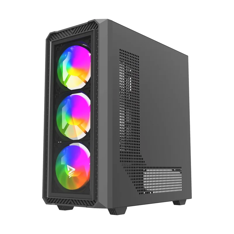 Savio Noctis Glass RGB Cube Black