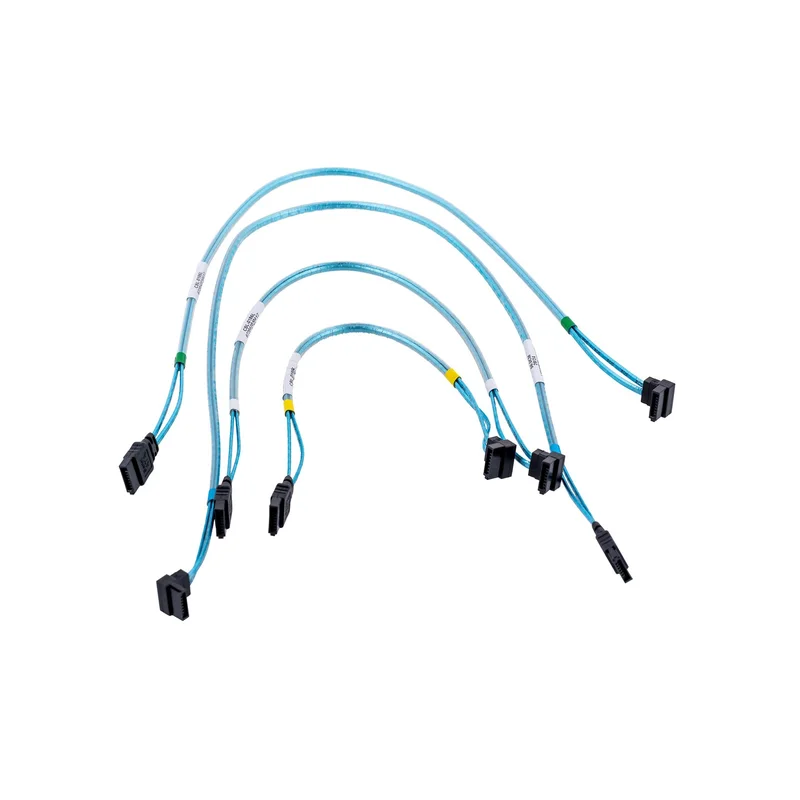 Supermicro 4 x Round SATA cable 0.56 m Black, Blue, White