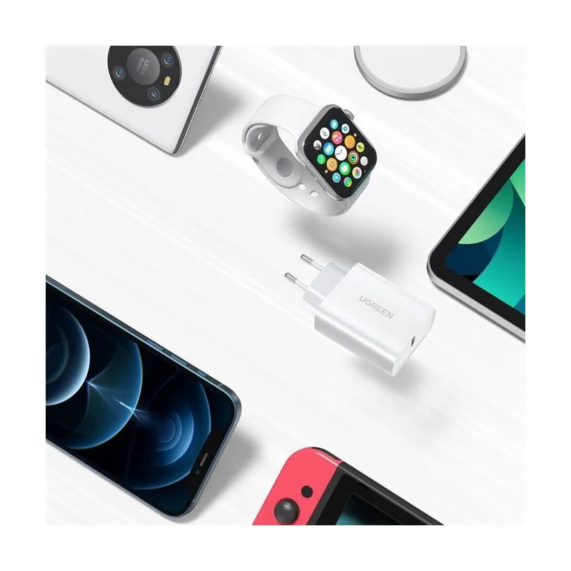 Ugreen USB Power Delivery 3.0 Quick Charge 4.0+ 20W 3A mains charger (white)