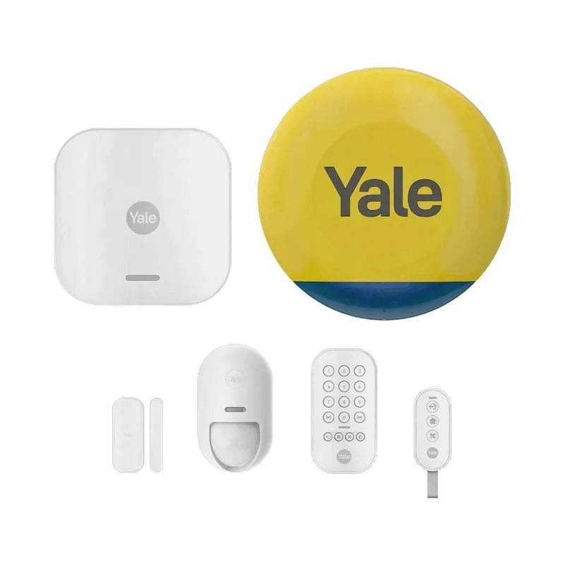 Yale smart alarm starter kit 6 elements - Control unit, Siren, Keypad, Remote control, Motion detector, Window/door detector