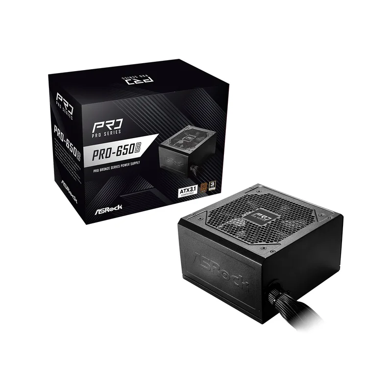 Asrock PRO-650B power supply unit 650 W 24-pin ATX ATX Black