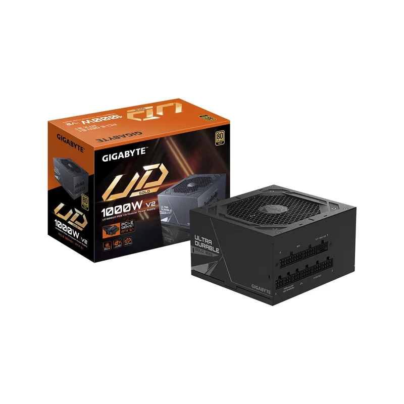 GIGABYTE UD1000GM PG5 V2 Power Supply Unit- PCIe Gen 5.1, 80 PLUS Gold, Fully Modular Design, 120mm Fan, ATX 3.1 compatible, EU Plug