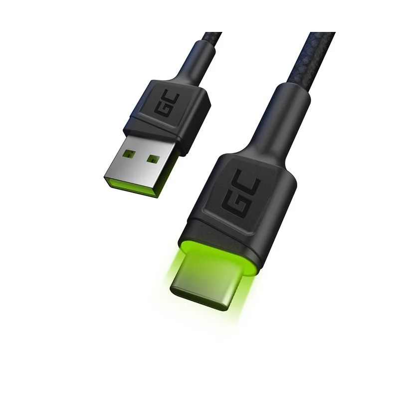 Green Cell KABGC13 USB cable USB 2.0 2 m USB A USB C 0.48 Gbit/s Black
